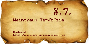 Weintraub Terézia névjegykártya